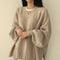 Women's Drop Shoulder Hem Sweater