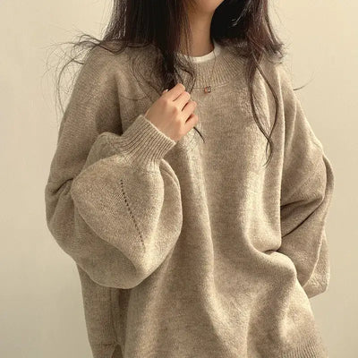 Women's Drop Shoulder Hem Sweater