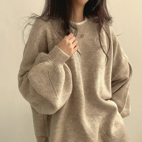 Women's Drop Shoulder Hem Sweater