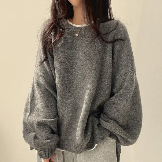 Women's Drop Shoulder Hem Sweater